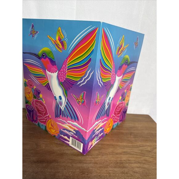 Vintage Lisa Frank Hummingbird Pocket Folder Unpunched Dashly Bird Trends Retro - Picture 10 of 10